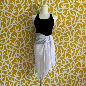 White Sheer Wrap Coverup Scarf